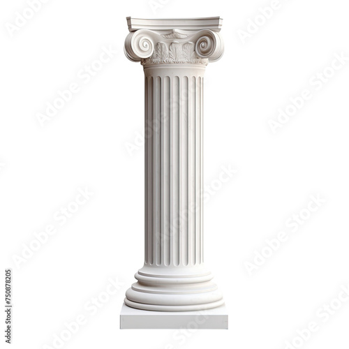 Doric column Isolated on transparent background