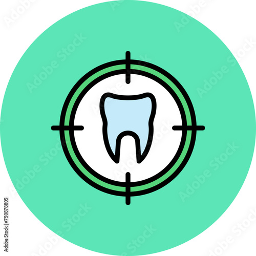 Target Line Filled Circle Icon