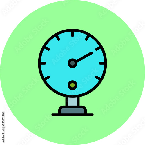 Pressure Line Filled Circle Icon