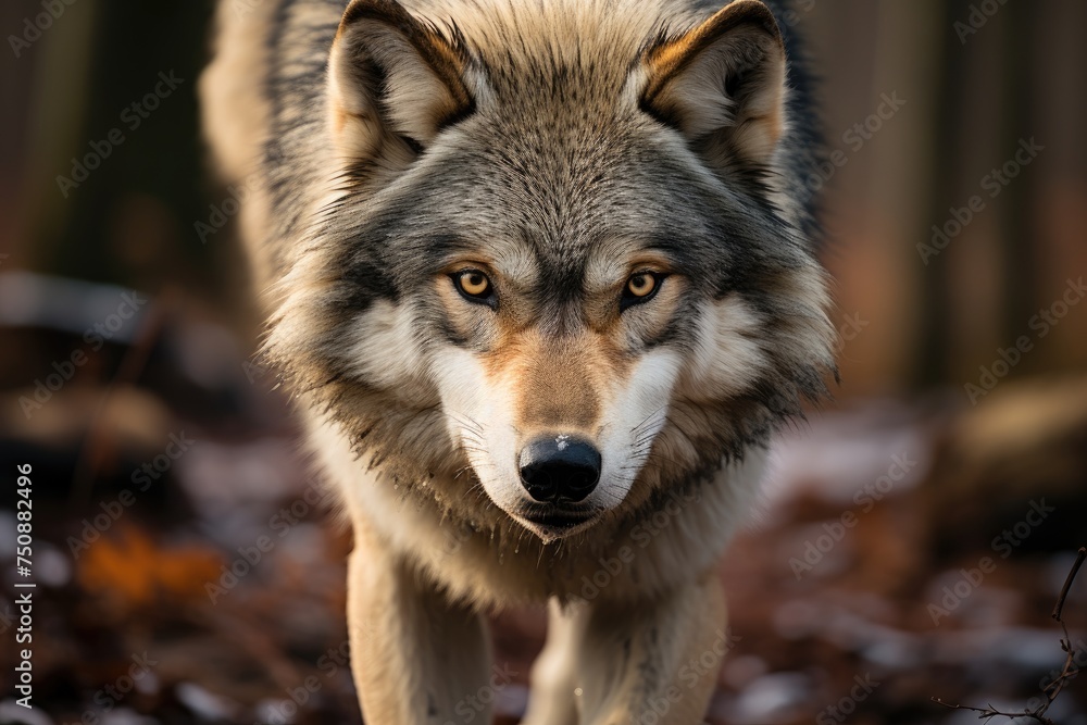 Alpha Wolf Leading Alcateia in Hunting with Authority., generative IA Alpha Wolf Leading Alcateia in Hunting with Authority., generative IA