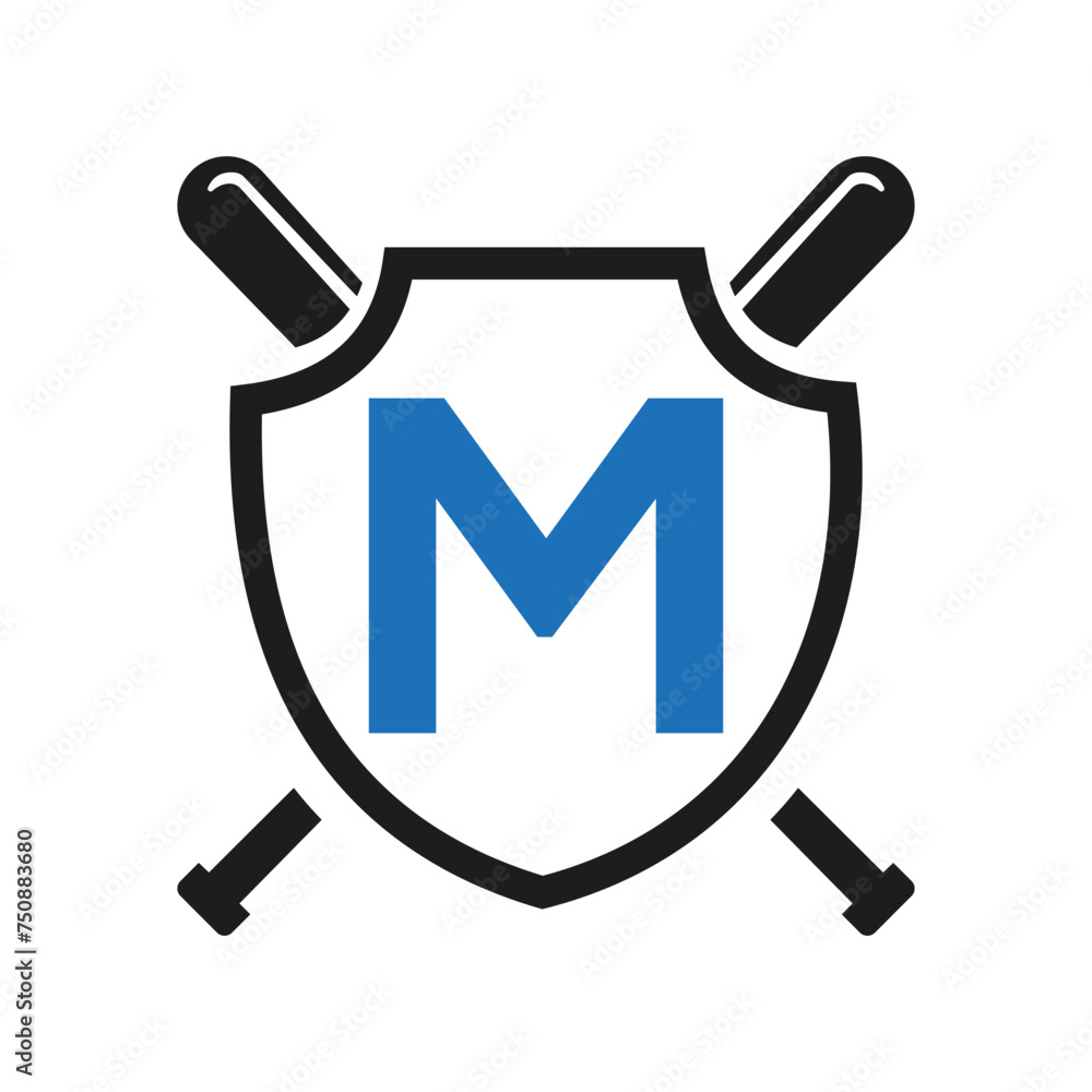 Letter M Baseball Logo Design Vector Template. Baseball Club Symbol Letter M Baseball Logo Design Vector Template. Baseball Club Symbol
