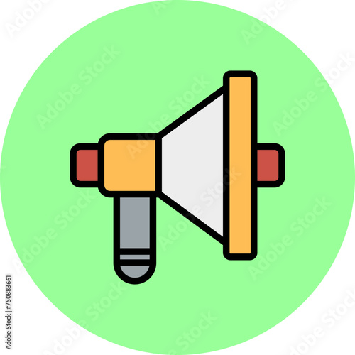 Protest Line Filled Circle Icon