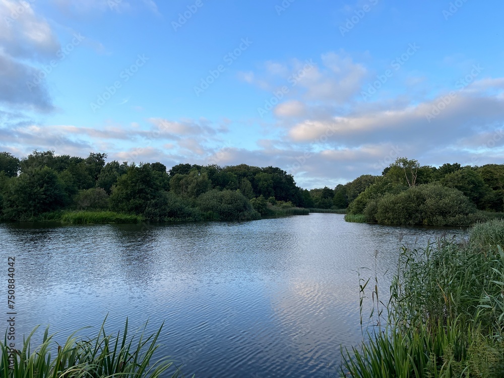 Obraz premium lake and clouds