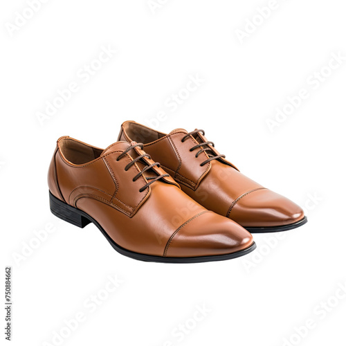 Leather shoes Isolated on transparent background