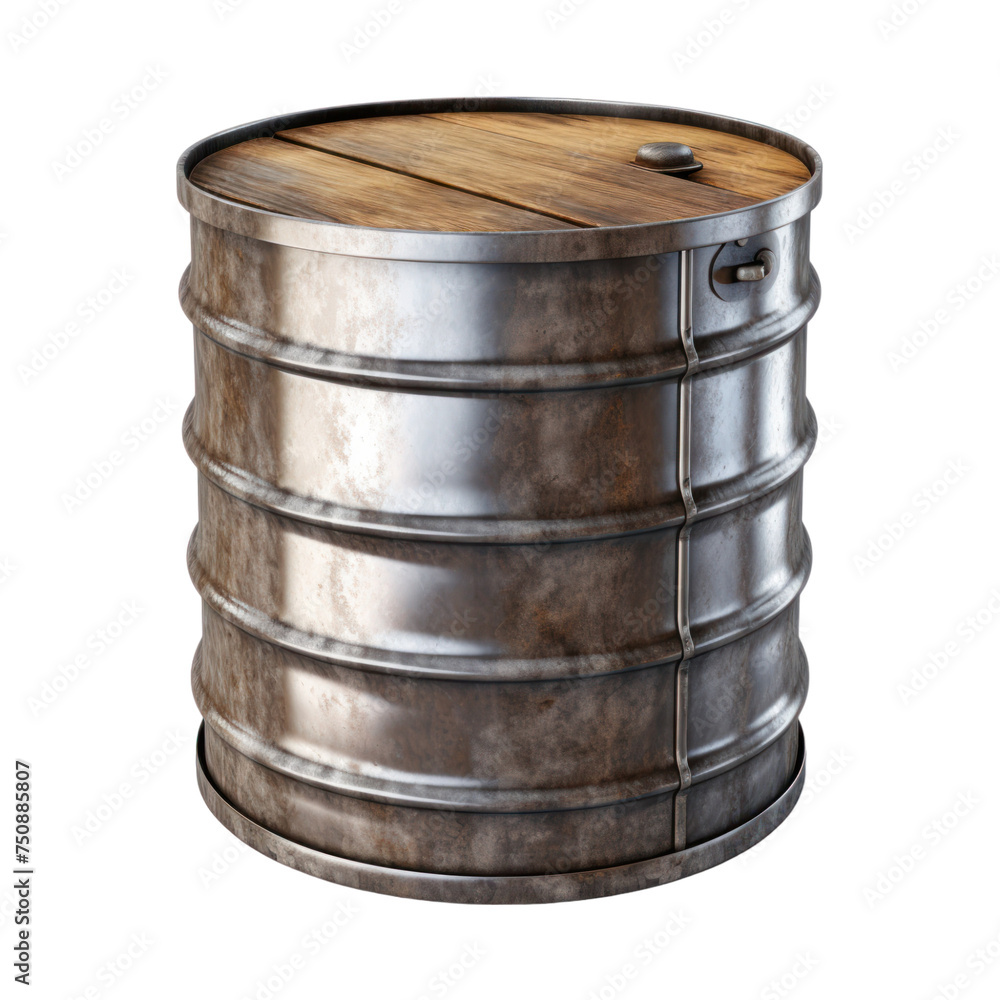 Metal barrel isolated on transparent background Metal barrel isolated on transparent background