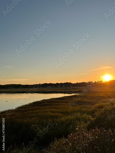 sunset over the sea