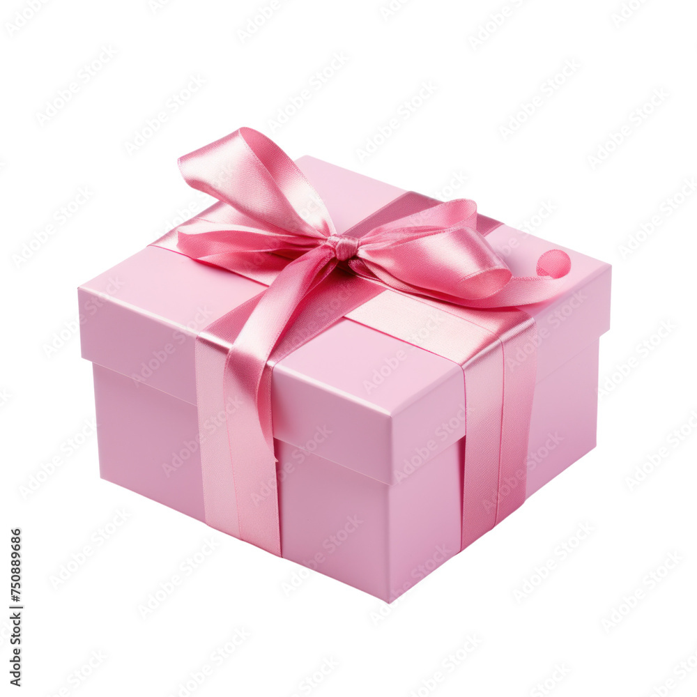 Pink gift box isolated on transparent background Pink gift box isolated on transparent background