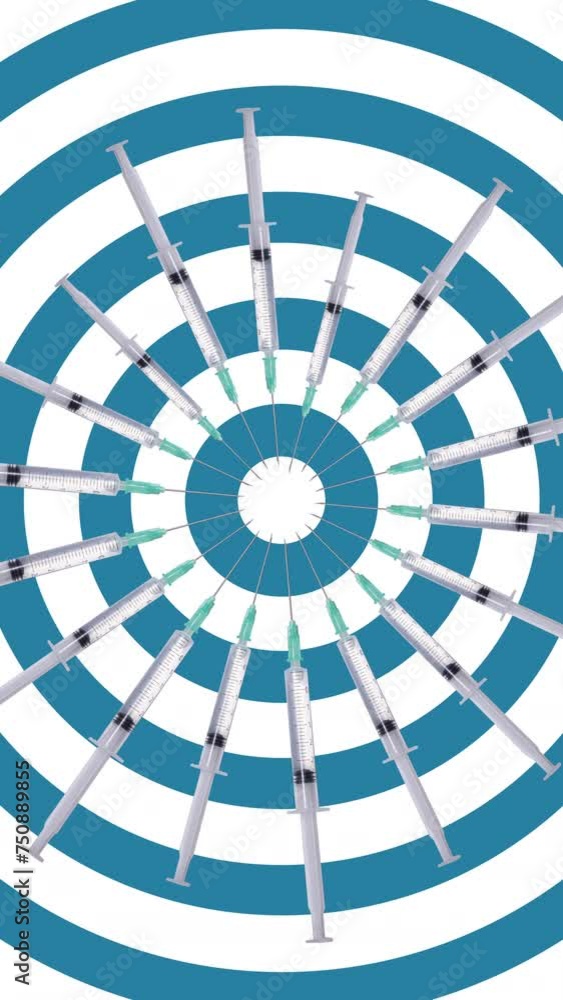 syringes made into a circular abstract pattern vertical syringes made into a circular abstract pattern vertical