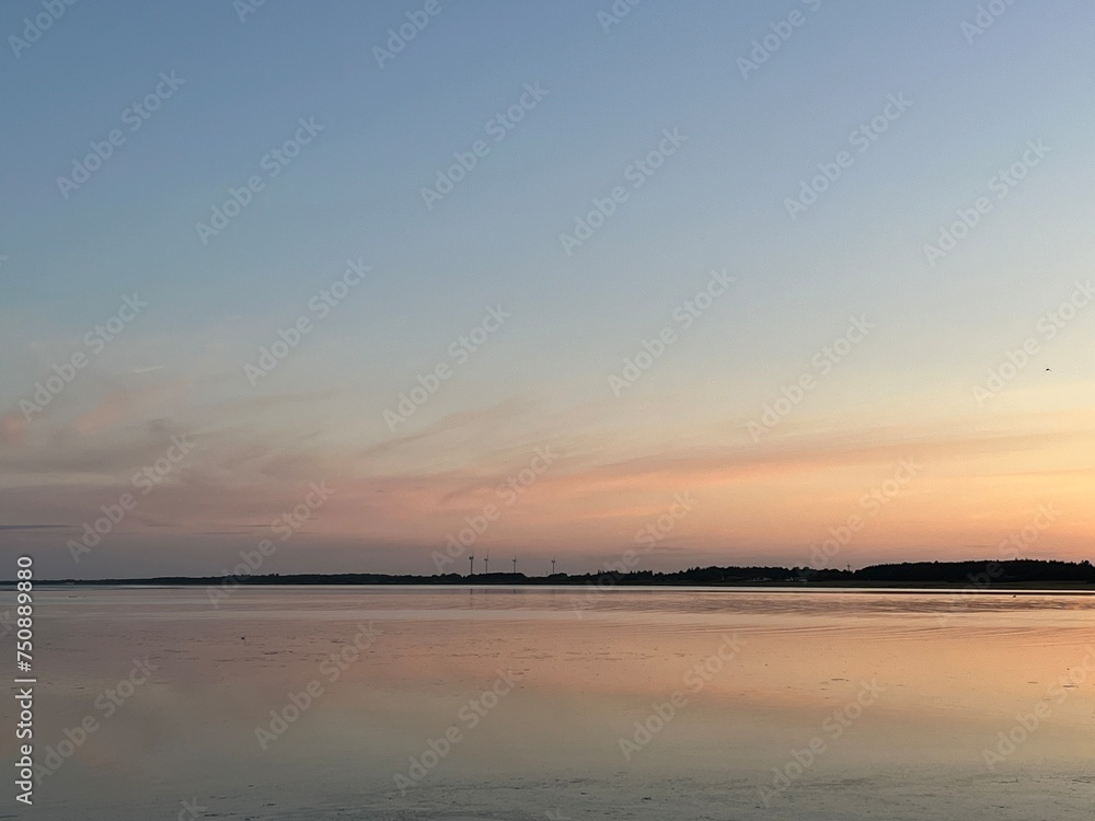 sunset over the sea