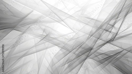 Pale gray abstract background or screensaver on a PC made up of sharp lines. AI generative.