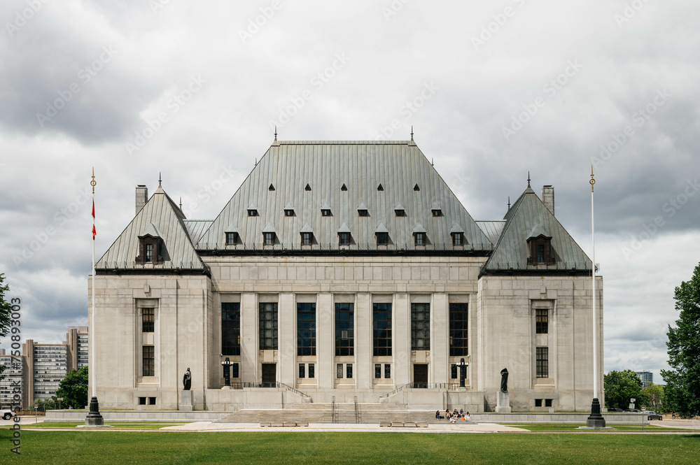 Supreme court in Ottawa Canada on an overcast summer day Supreme court in Ottawa Canada on an overcast summer day