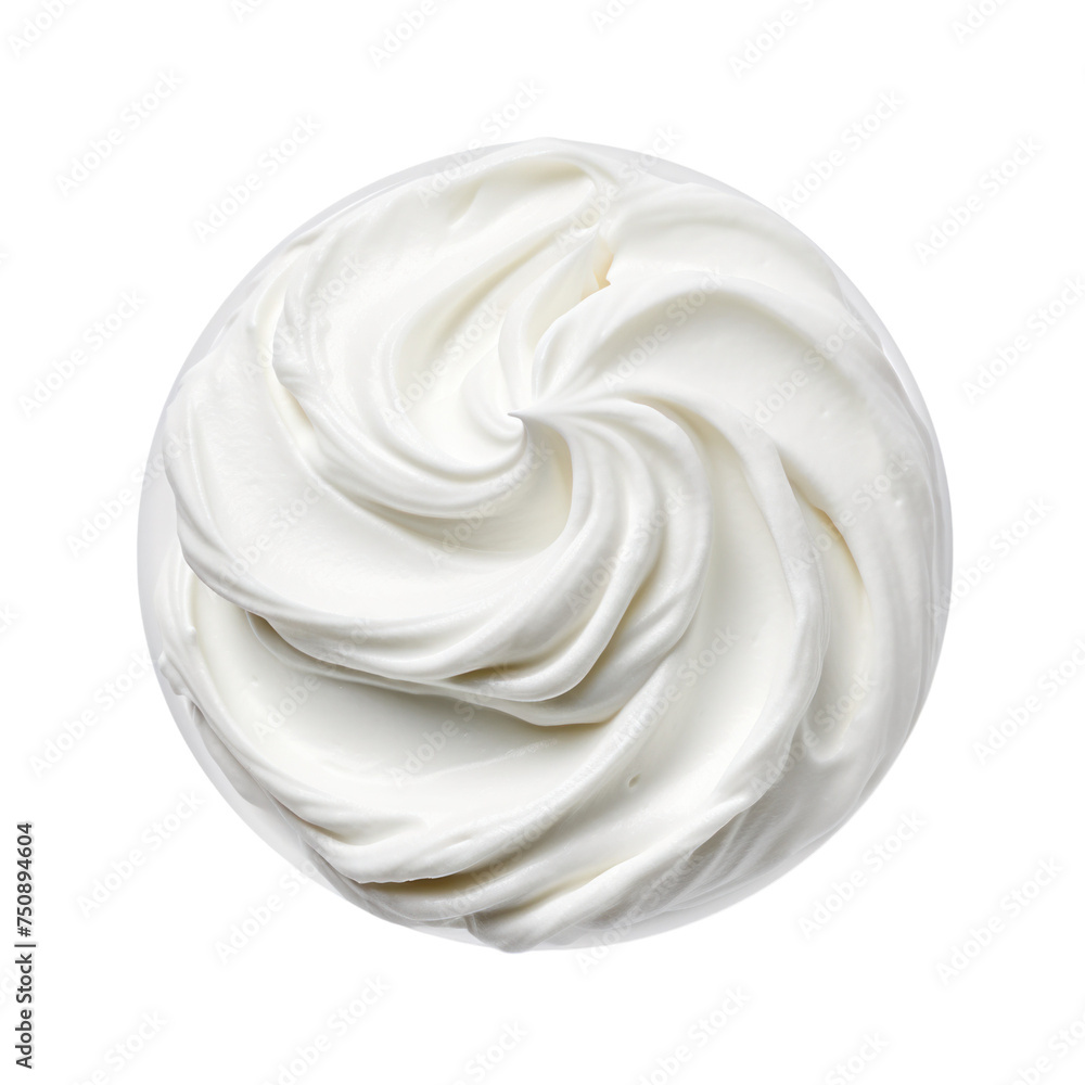 Whipped cream isolated on transparent background Whipped cream isolated on transparent background