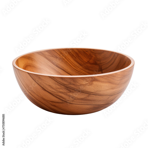 Wood bowl isolated on transparent background