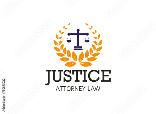 Law Firm logo and icon design template-vector