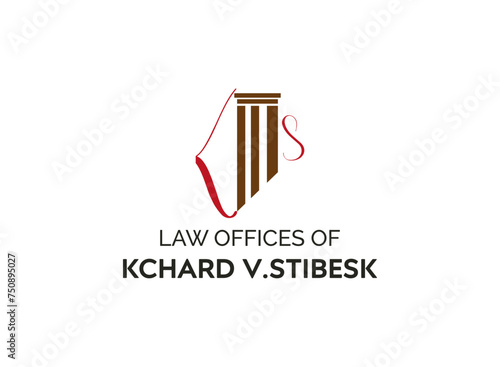 Law Firm logo and icon design template-vector