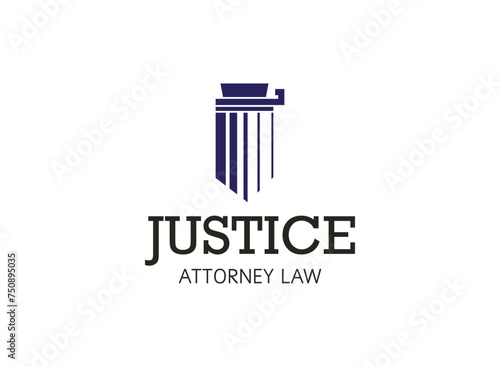 Law Firm logo and icon design template-vector