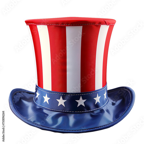 Front View United States President Hat isolated on white background. 