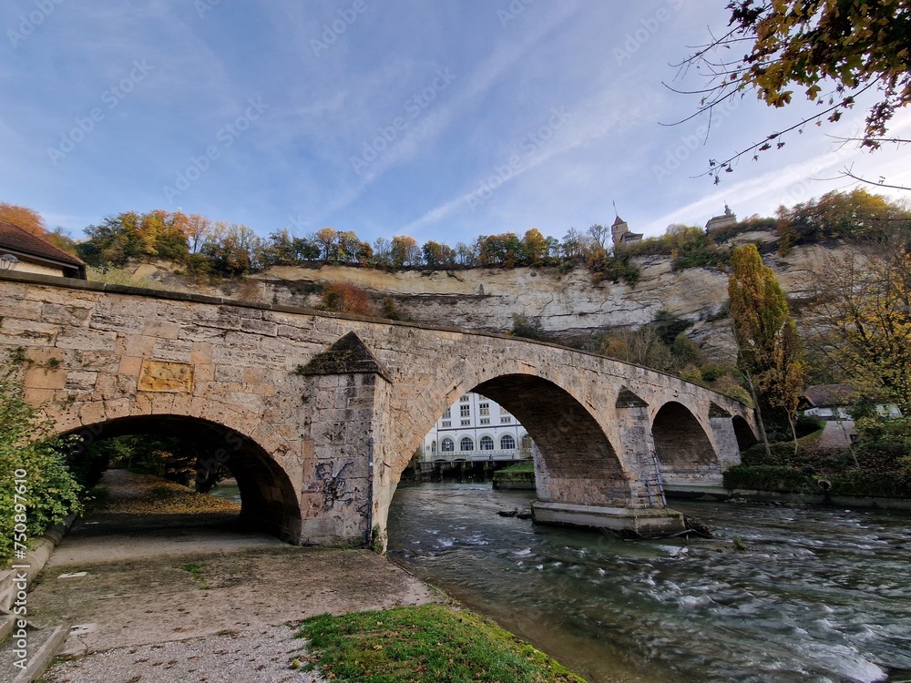 Mittlere Brücke in Fribourg, Schweiz