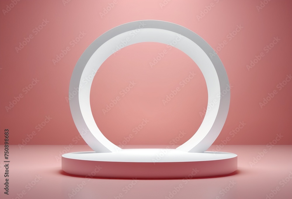 Abstract podium with neon lighting Abstract podium with neon lighting