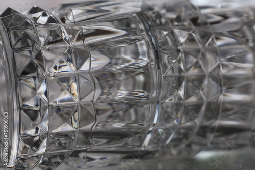 close up of an ornamented crystal glass