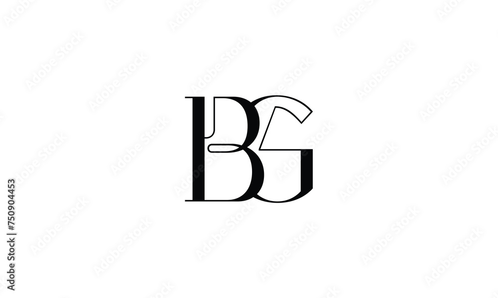 BG, GB, B, G, Abstract Letters Logo Monogram BG, GB, B, G, Abstract Letters Logo Monogram