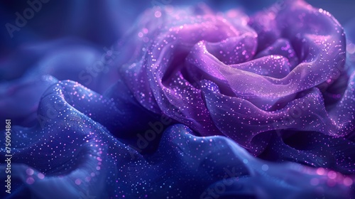 a close up of a purple rose with stars on it's petals and water droplets on it's petals. photo