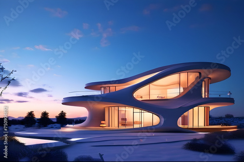 3d printed futuristic house with great designs and nice ambiente © Andreas
