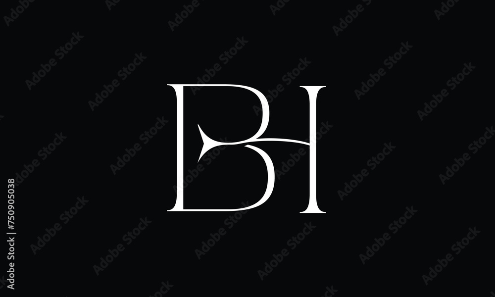 BH, HB ,H ,B ,Abstract Letters Logo Monogram BH, HB ,H ,B ,Abstract Letters Logo Monogram