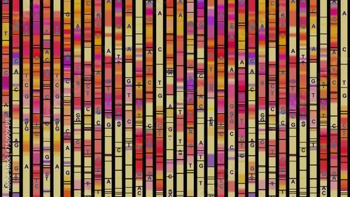 Genomic Data Visualization - DNA Test, Genome Map Architecture, Barcoding, DNA Sequence
