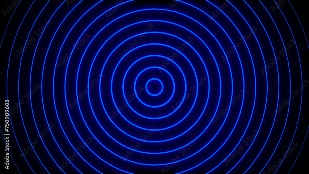 Animated radio wave blue color glow in black background Animated radio wave blue color glow in black background
