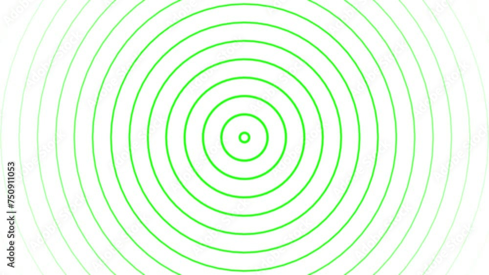 Animated radio wave green color in white background Animated radio wave green color in white background