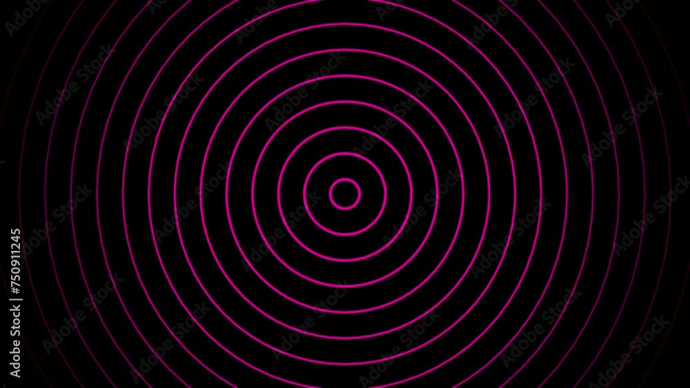 Animated radio wave pink color in black background Animated radio wave pink color in black background