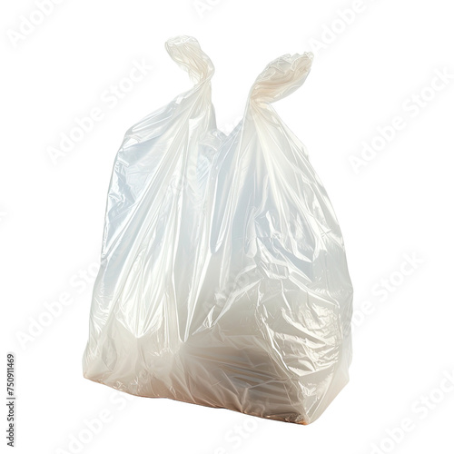 Plastic bag isolated on white or transparent background