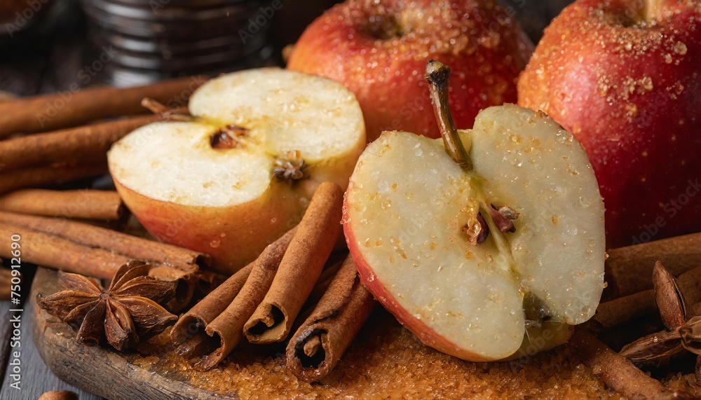 Generated image of apple pieces