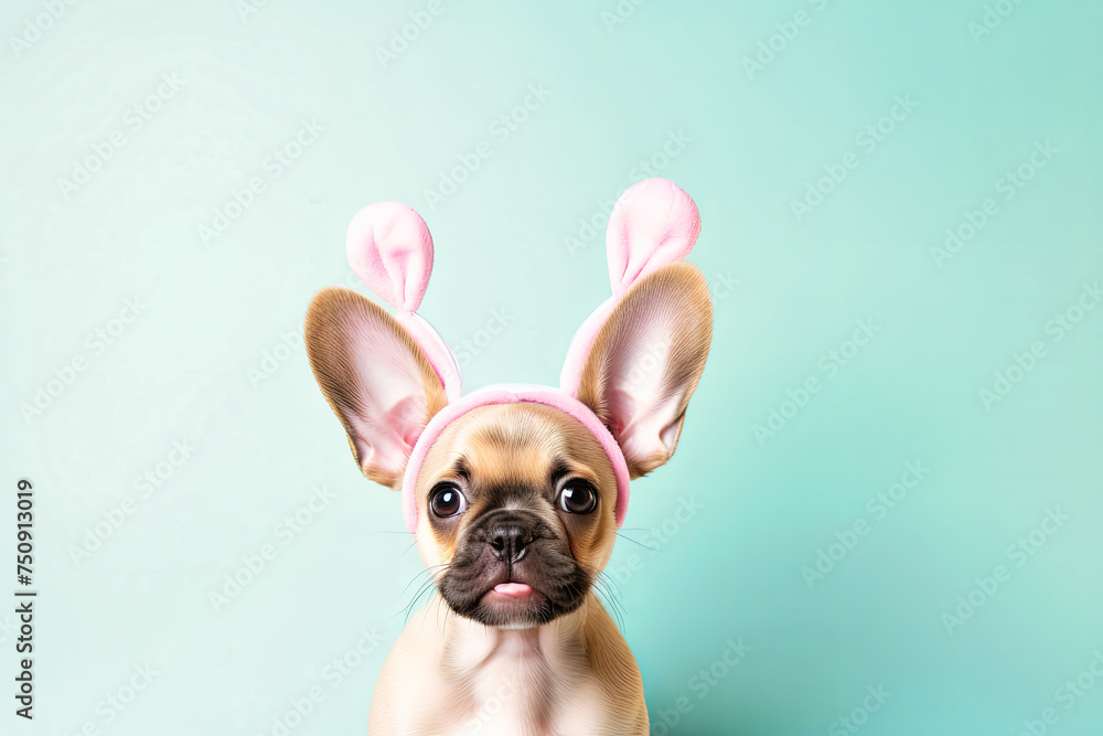 Small Dog With Pink Bow on Head