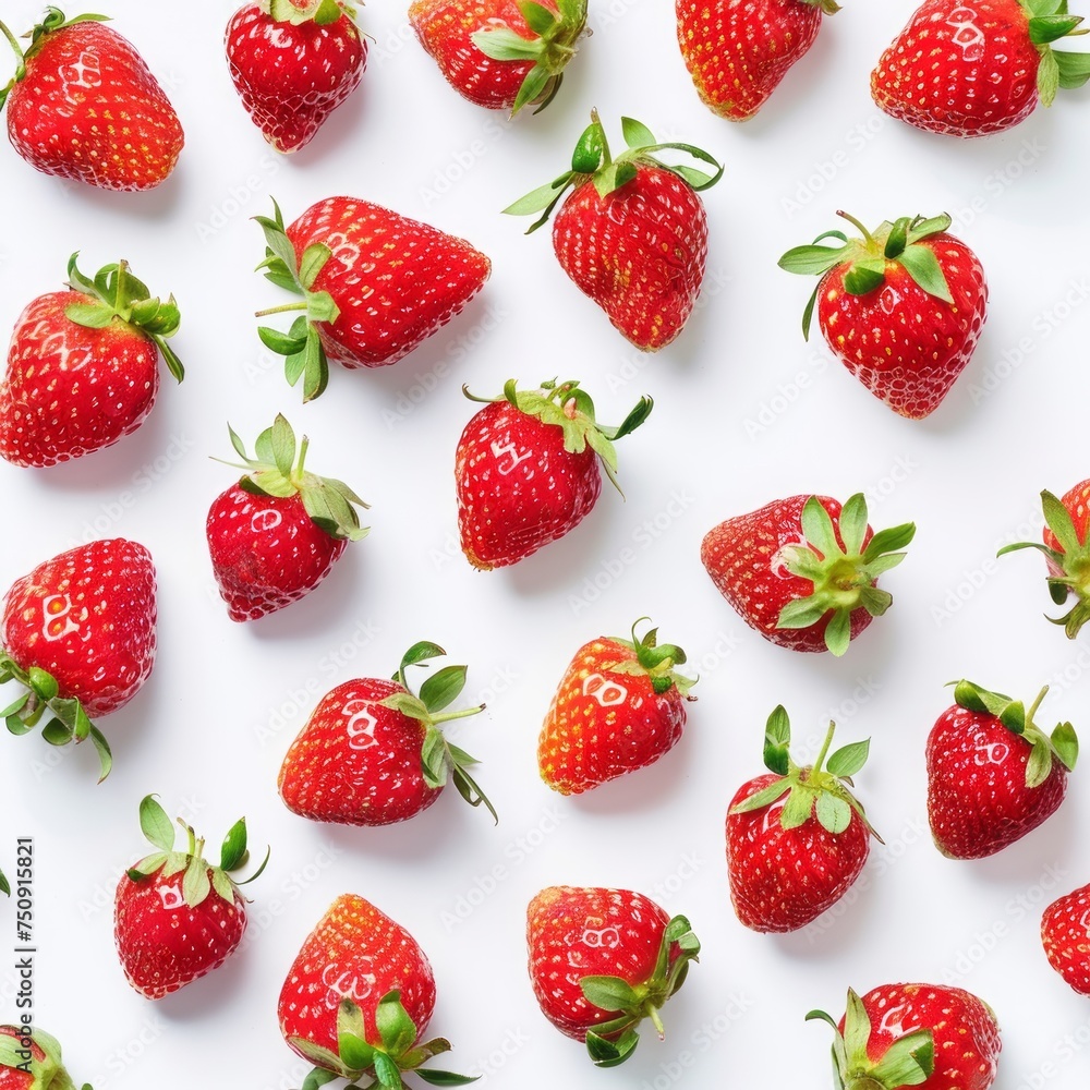 strawberries on white background. strawberries on white background.