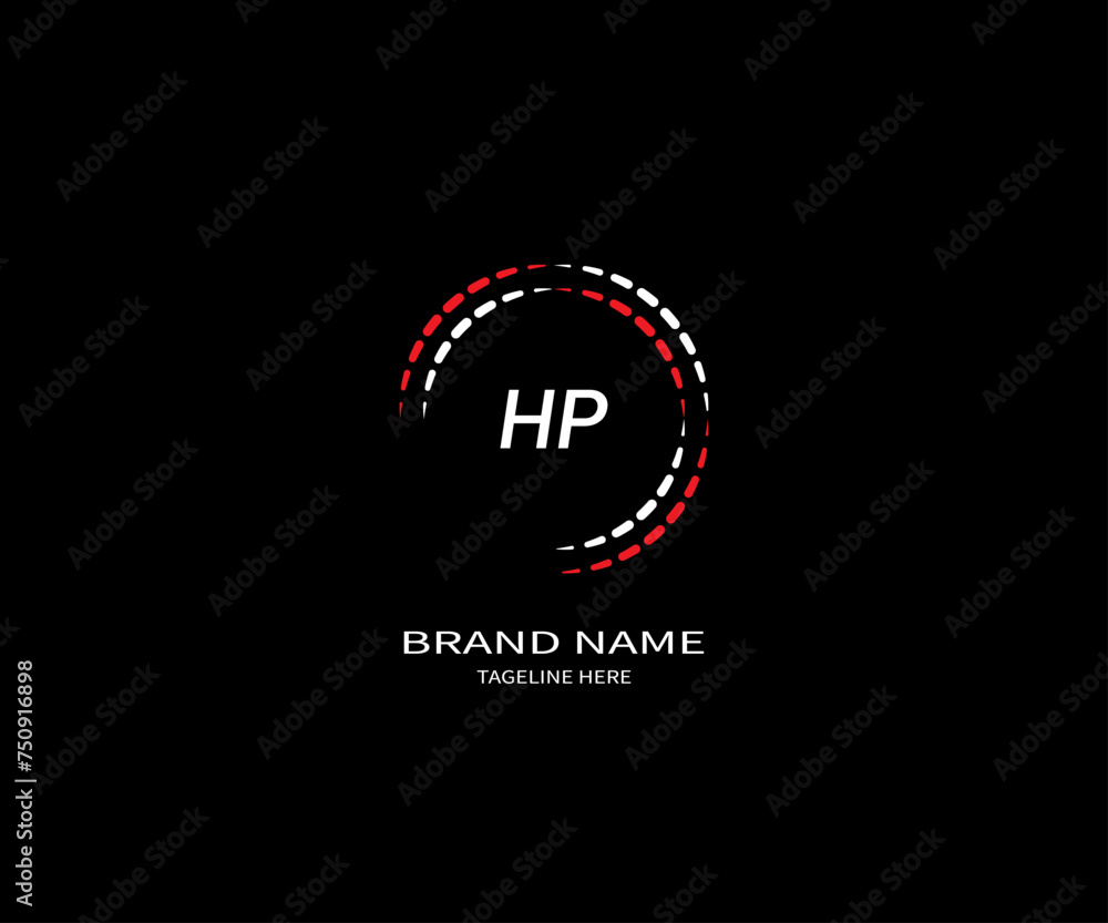 Fototapeta premium HP letter logo Design. Unique attractive creative modern initial HP initial based letter icon logo
