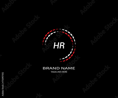 HR letter logo Design. Unique attractive creative modern initial HR initial based letter icon logo