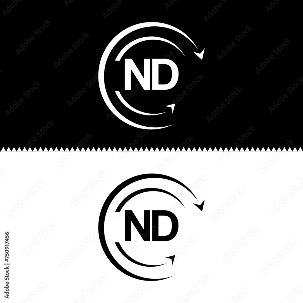 ND letter logo minimal unique and simple logo design, ND creative modern monogram logo style ND letter logo minimal unique and simple logo design, ND creative modern monogram logo style