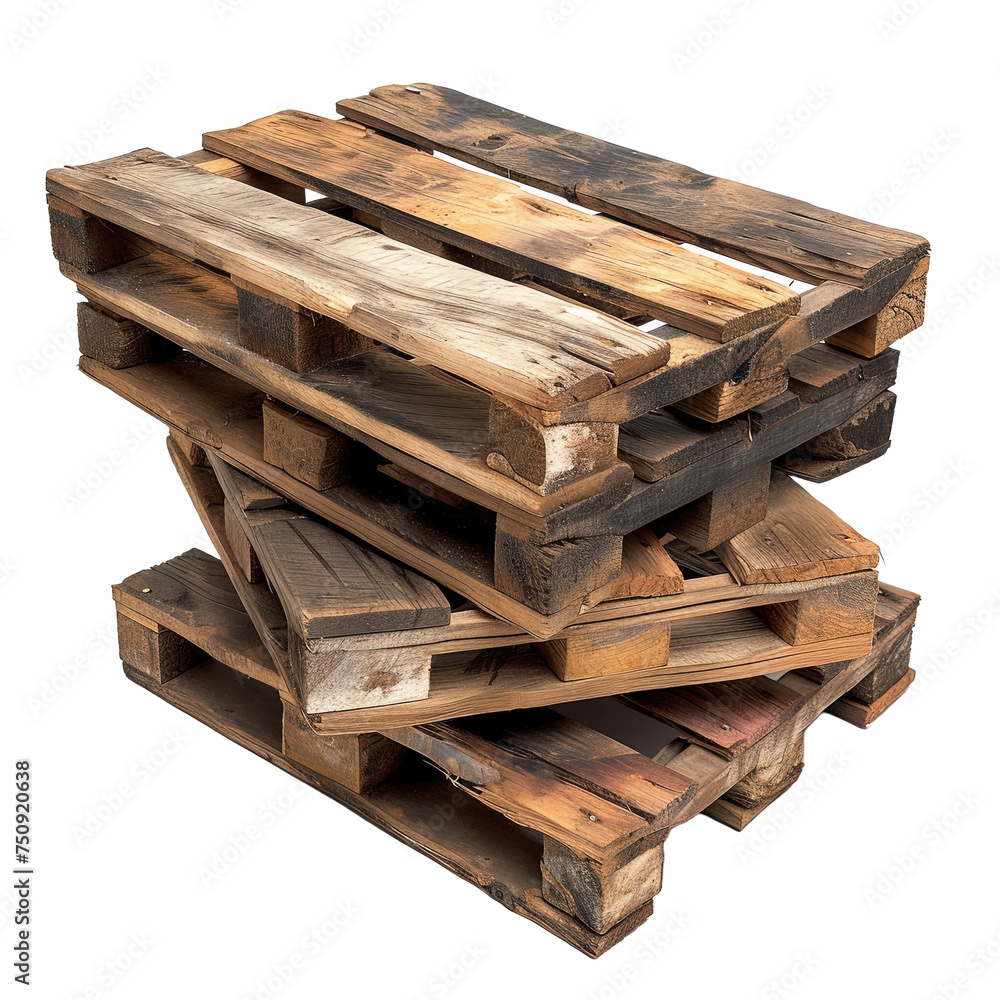 Repurposed Pallet Pieces on white or transparent background Repurposed Pallet Pieces on white or transparent background