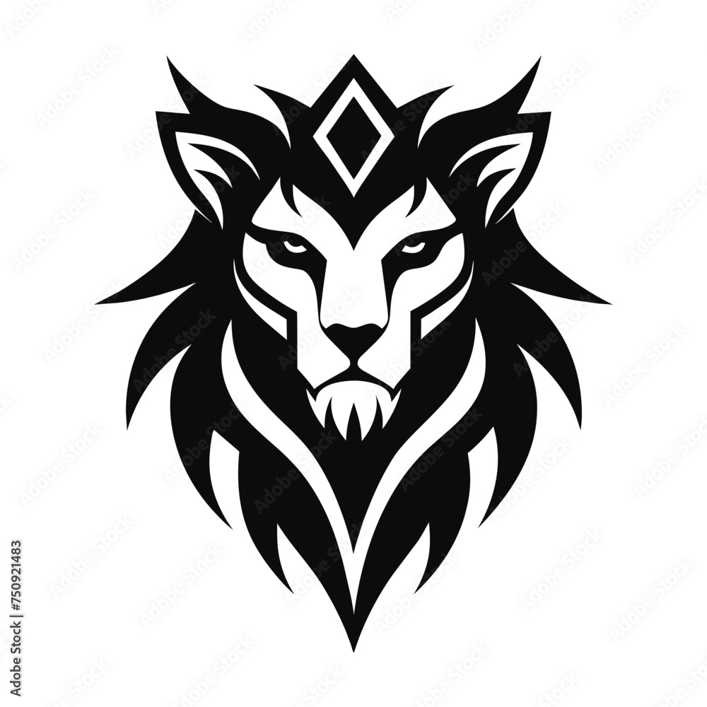 abstract lion head mascot vector logo design abstract lion head mascot vector logo design