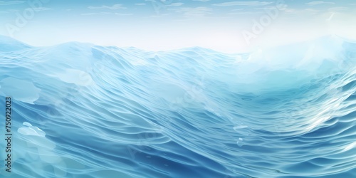 Aquamarine 3D waves reminiscent of a tranquil ocean scene, with hints of sparkling light. © Abdullah