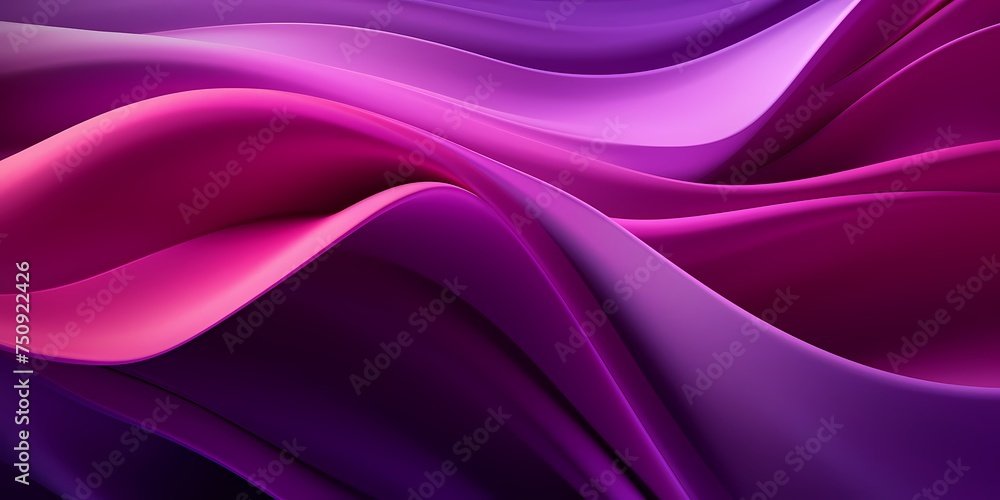 Obraz premium Bold purple and pink gradients merging in a vibrant 3D wave formation.