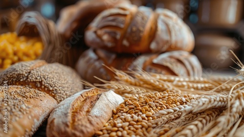 Celiac Disease Awareness Month. Wheat contains gluten reminder photo