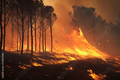 Environmental crisis Wildfires create a thick blanket of smoky haze
