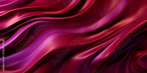 Crimson red and deep purple 3D waves with a glossy sheen  their reflective surface adding drama to their swirling motion.
