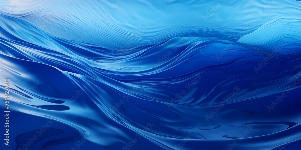Deep ocean blue 3D waves with a reflective sheen, their surface mirroring the surrounding environment with clarity. Deep ocean blue 3D waves with a reflective sheen, their surface mirroring the surrounding environment with clarity.