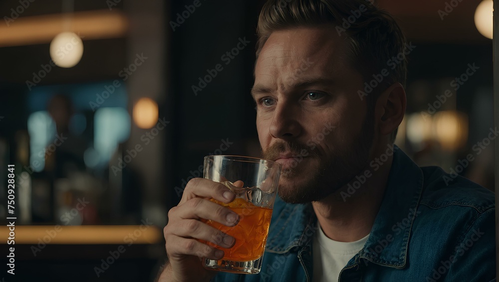 Man drinking a drink