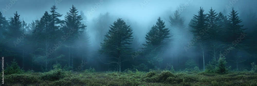 The fog-shrouded trees The fog-shrouded trees