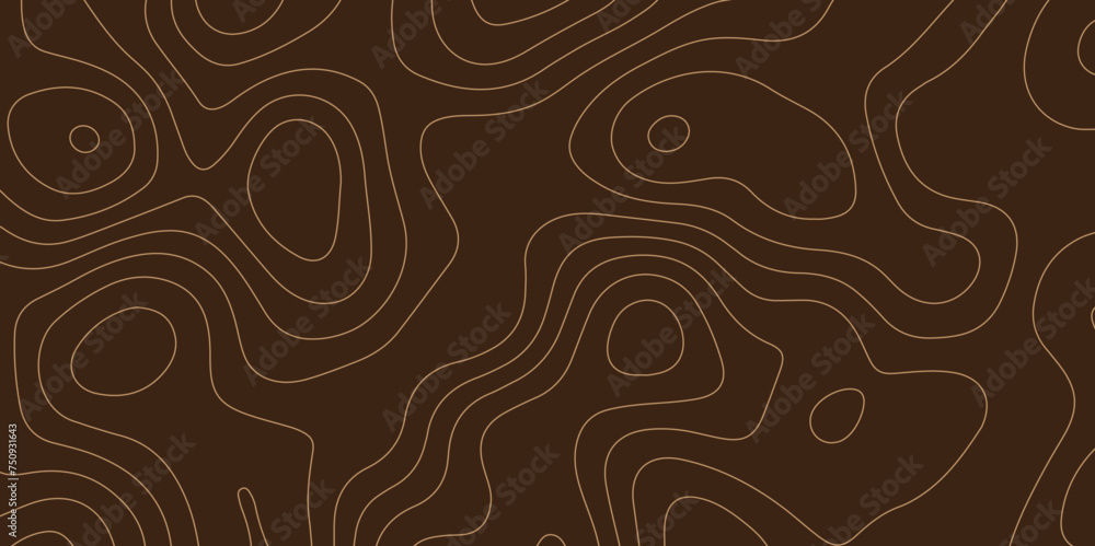 Abstract topographic background maps. Brown Topography maps